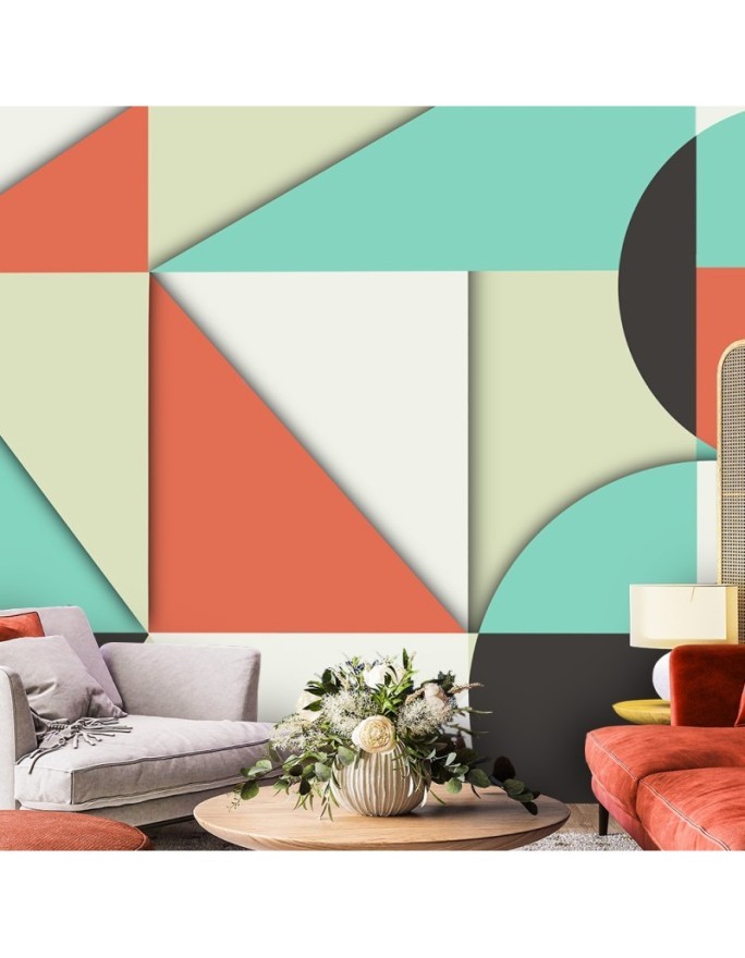 Fototapeta do salonu - Geometryczne kształty abstrakcja | FEEBY
