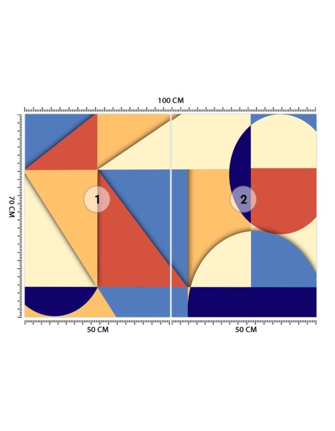 Fototapeta - Kolorowe geometryczne kształty abstrakcja | FEEBY