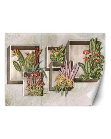 Original Wallpaper - Square abstraction with flowers | FEEBY