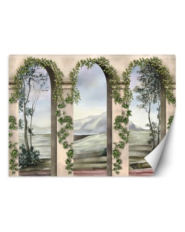 Stylish Wallpaper - Columns arches ivy | FEEBY