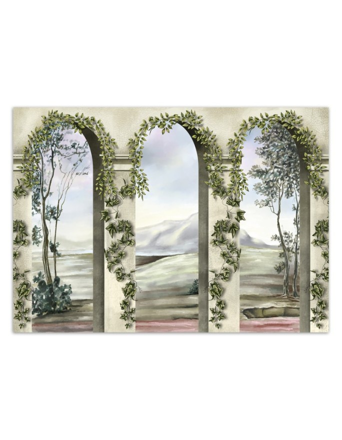 Wallpaper - Columns arches ivy | FEEBY