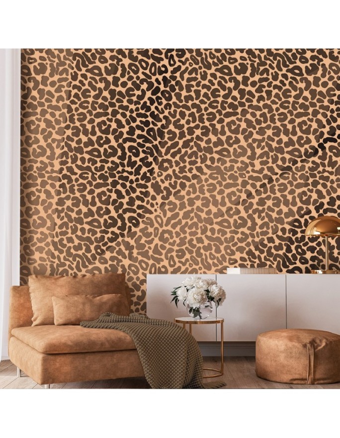 Texture wall mural - Panther leopard fur stain pattern | FEEBY