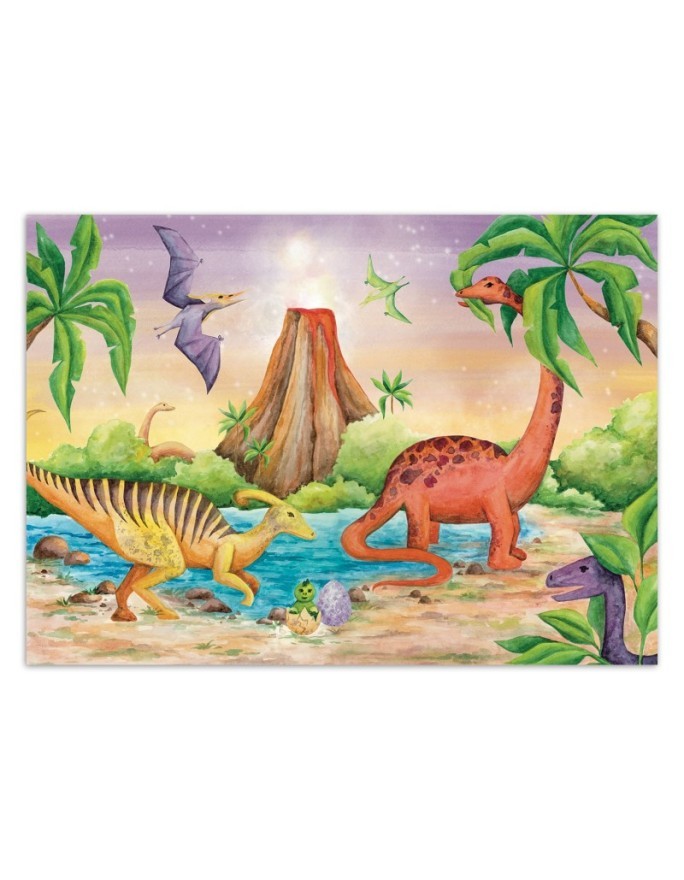 Fototapeta do pokoju dziecięcego - Dinozaury nad jeziorem | FEEBY