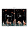 Fototapeta dziecięca - Leśne zwierzęta jeleń niedźwiedź lis | FEEBY