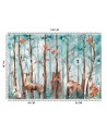 Children's wall mural - Forest animals deer bear fox | FEEBY