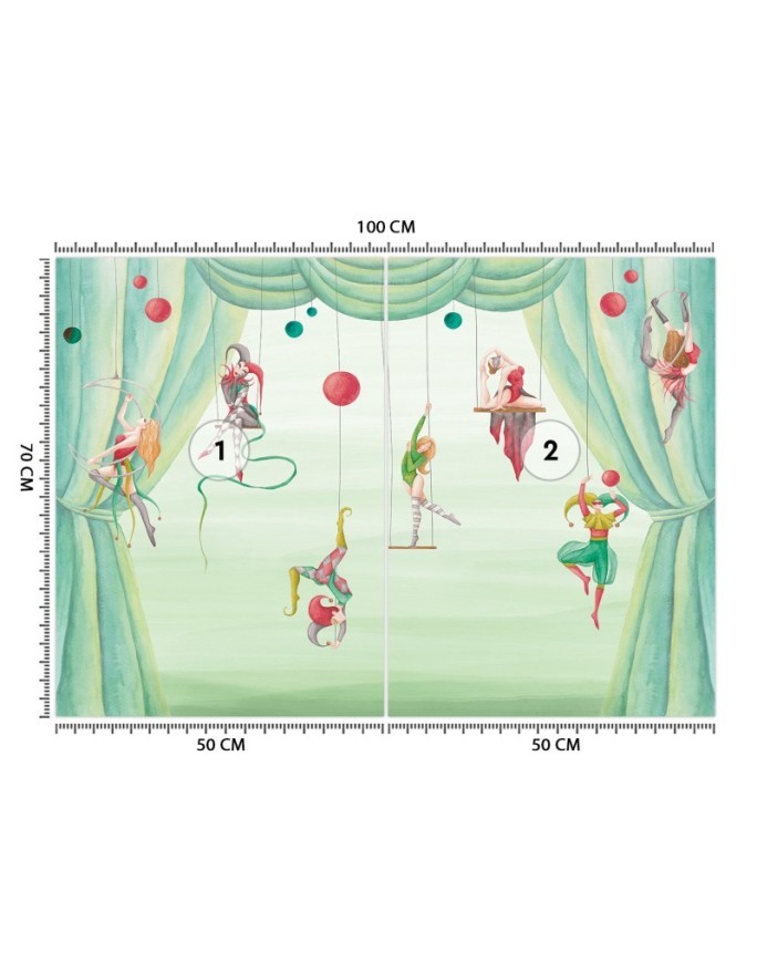 Wall mural - Circus acrobats for children | FEEBY