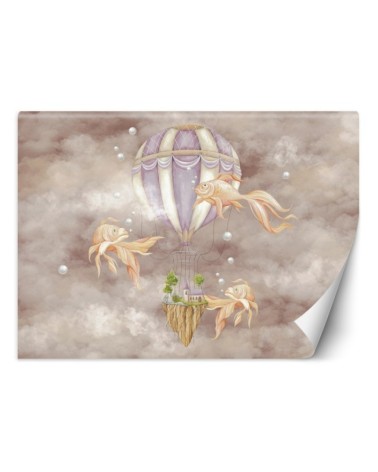 Children's room mural - Balloon fish house | FEEBY