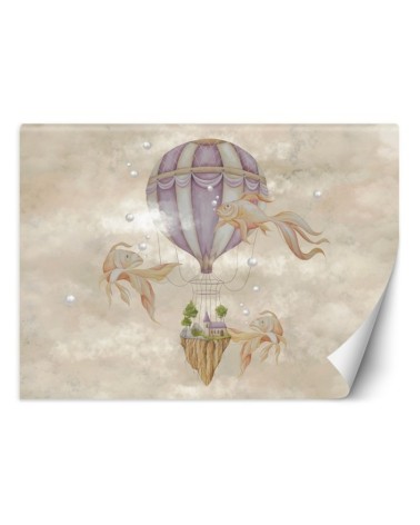 Children's room mural - Balloon fish house | FEEBY