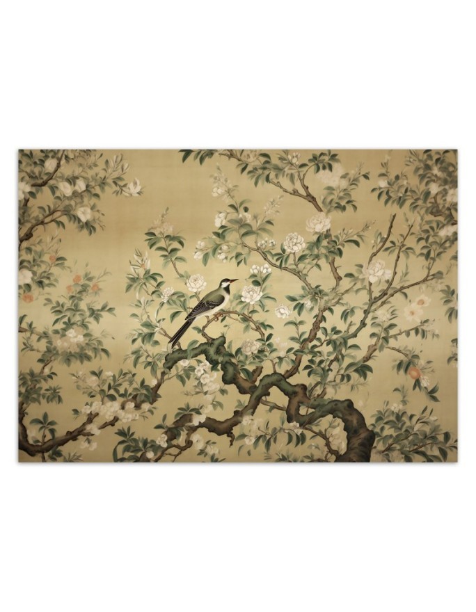 Fototapeta Ptak Abstrakcja Chinoiserie