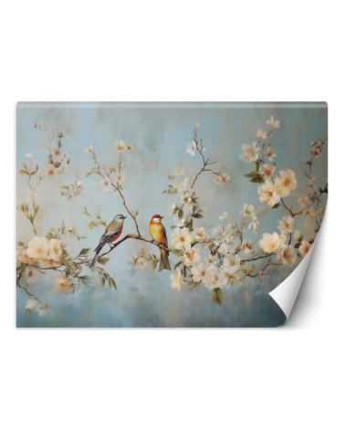 Wall photo wall mural - Birds on a branch Chinoiserie | FEEBY