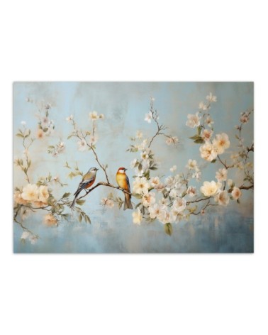 Wall photo wall mural - Birds on a branch Chinoiserie | FEEBY
