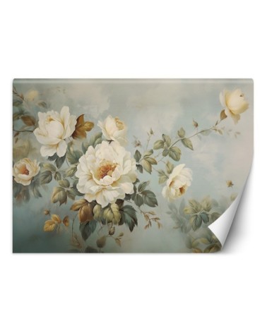 Wall mural shabby chic - Vintage spring flowers | FEEBY