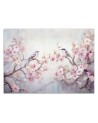 Stylish wall mural - Shabby Chic birds and flowers | FEEBY