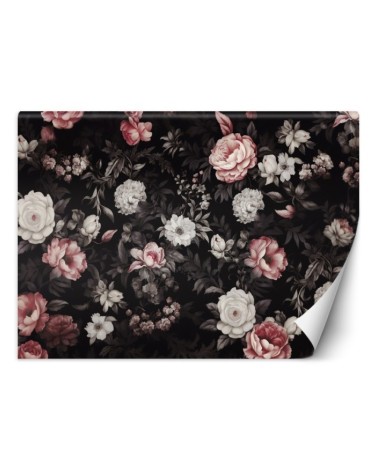 Photo wallpaper for living room - Peony Roses Flowers | FEEBY