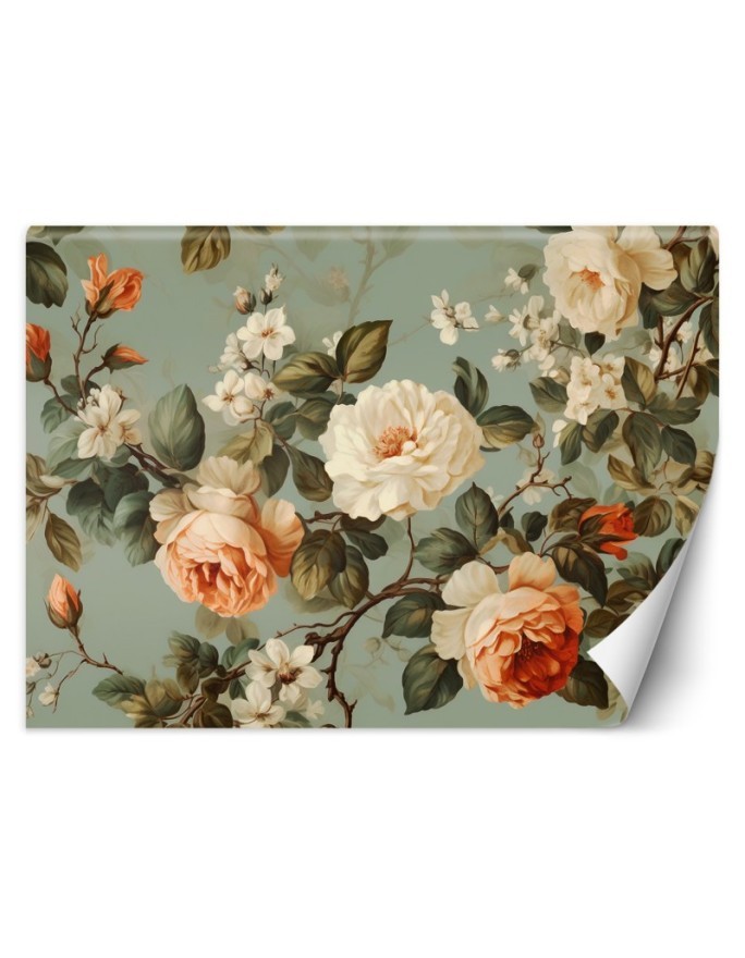 Wall mural shabby chic - Roses flower bouquet | FEEBY