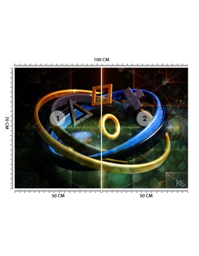 Fototapeta - Przyciski do kontrolera symbole do pokoju gracza | FEEBY