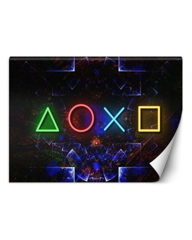 Photo wallpaper - Game console symbols for the gamer's room | FEEBY