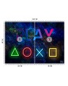 Fototapeta dla nastolatków - Przyciski do kontrolera i napis play | FEEBY