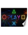 Fototapeta - Napis play i przyciski do kontrolera | FEEBY