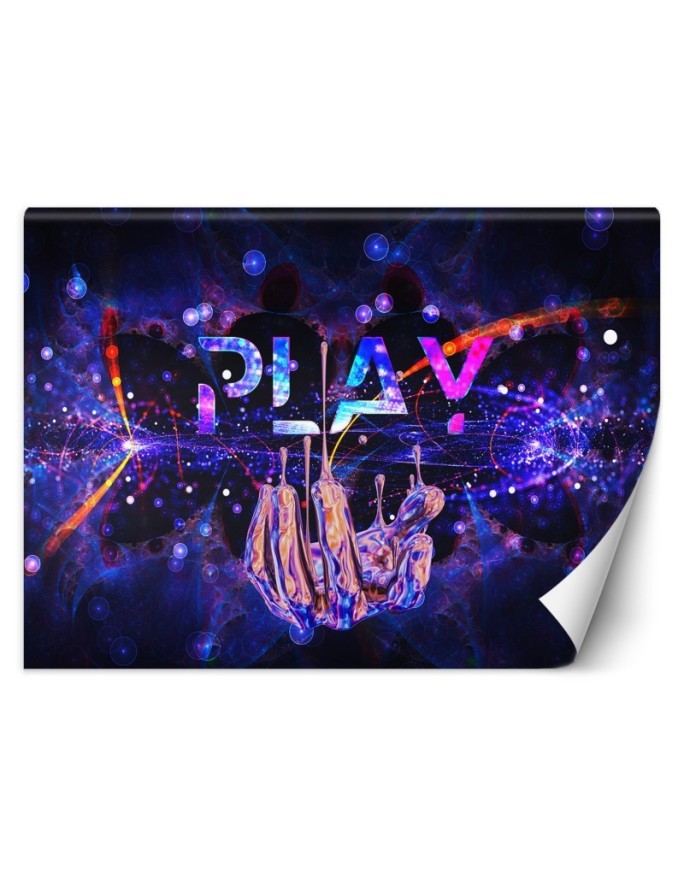 Fototapeta gamingowa - Neon z napisem Play | FEEBY
