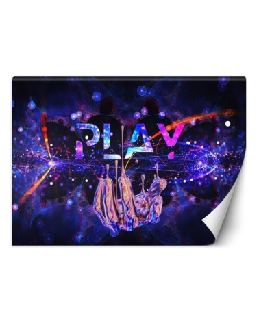 Fototapeta gamingowa - Neon z napisem Play | FEEBY