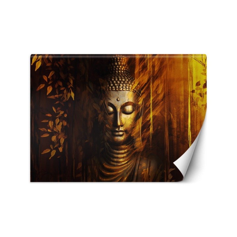 Fototapeta do sypialni - Złoty budda 3D abstrakcja | FEEBY