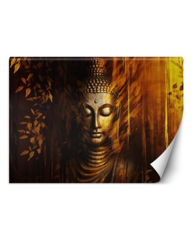 Fototapeta do sypialni - Złoty budda 3D abstrakcja | FEEBY