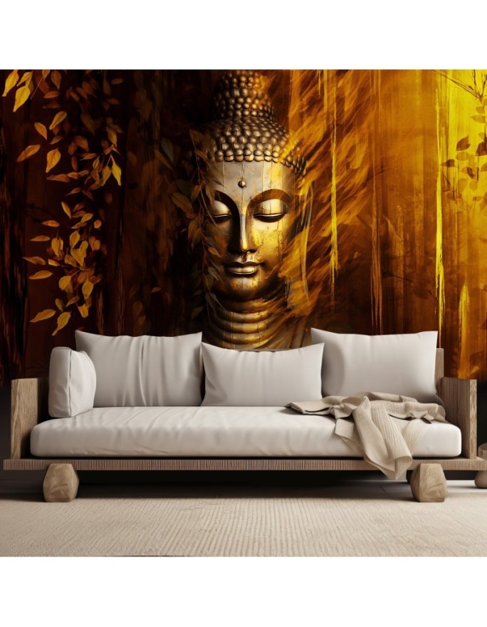 Fototapeta do sypialni - Złoty budda 3D abstrakcja | FEEBY
