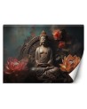 Nowoczesna fototapeta na ścianę - Budda Kwiaty Zen AI | FEEBY