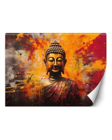 Modern wall mural - 3D Buddha statue colourful abstract | FEEBY