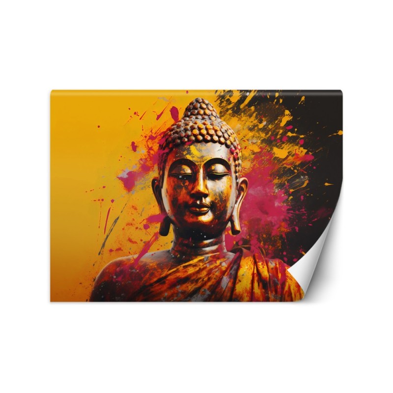 Fototapeta do salonu nowoczesna - Buddha na abstrakcyjnym tle | FEEBY
