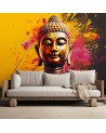 Fototapeta do salonu nowoczesna - Buddha na abstrakcyjnym tle | FEEBY