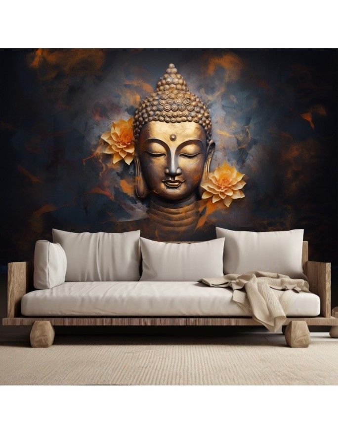 Nowoczesna fototapeta - Złoty budda 3D abstrakcja | FEEBY