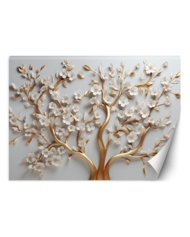 3D wall mural - Gold leaf tree | FEEBY