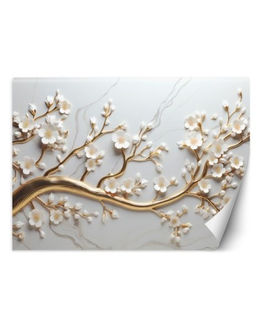 3D wall mural - AI gold leaf tree glamour | FEEBY