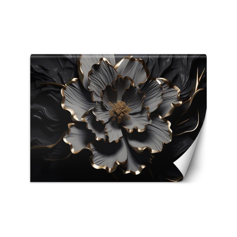 Fototapeta 3D - Ciemny kwiat lotosu | FEEBY