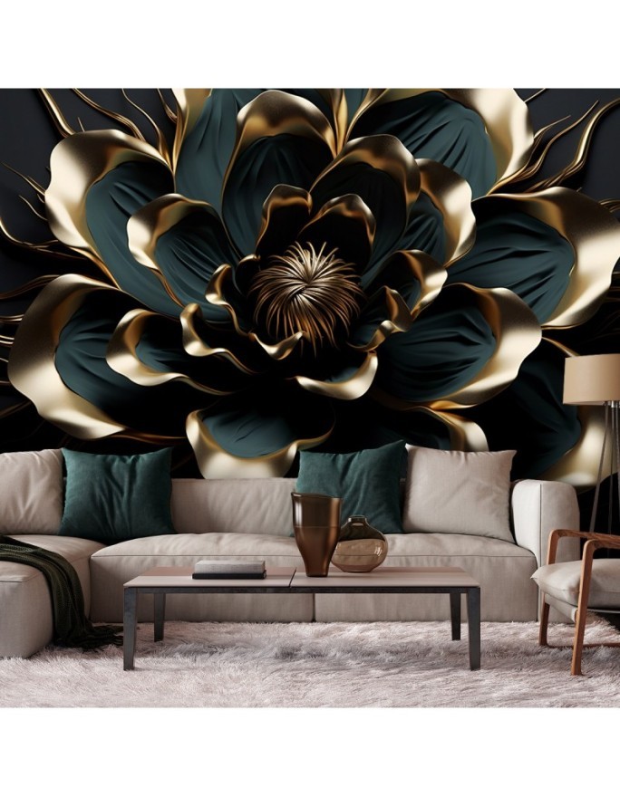 Fototapeta 3D - Kwiat lotosu glamour AI | FEEBY