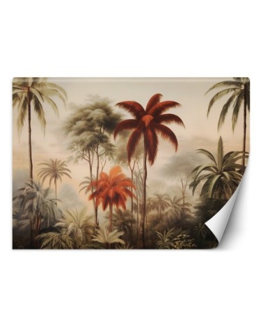 Modern living room wall mural - Palm trees in the jungle | FEEBY