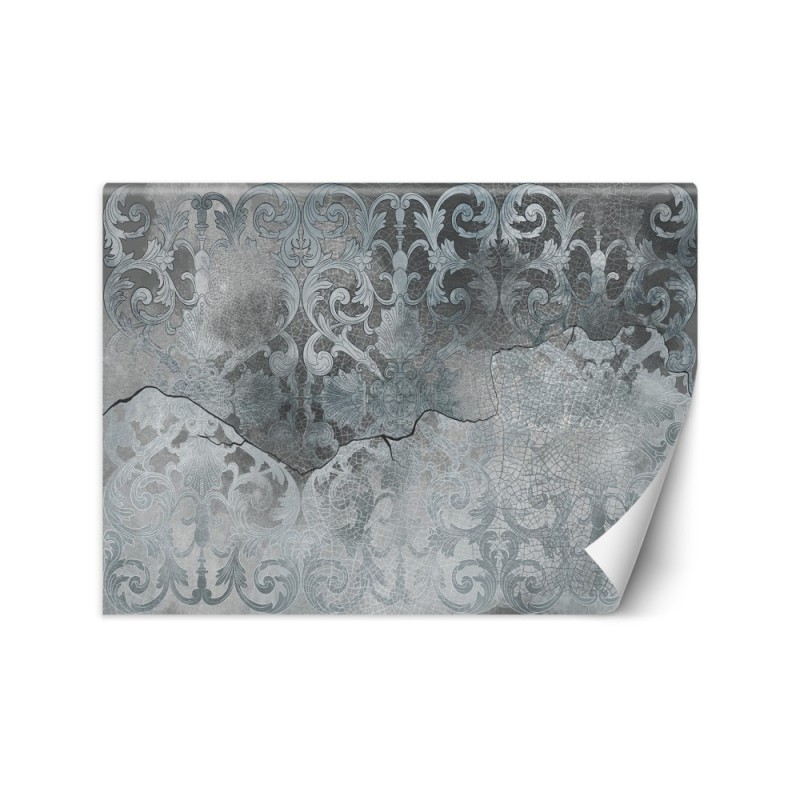 Fototapeta do sypialni - Srebrny ornament vintage | FEEBY