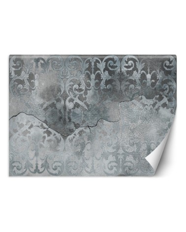 Fototapeta do sypialni - Srebrny ornament vintage | FEEBY