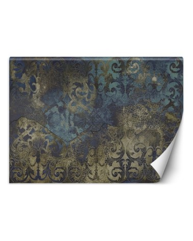 Fototapeta do salonu - Błękitny ornament vintage | FEEBY