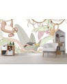 Children's wall mural - Tropical animals in the jungle | FEEBY