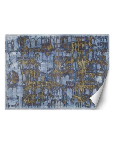 Bedroom wall mural - Architecture retro abstract | FEEBY