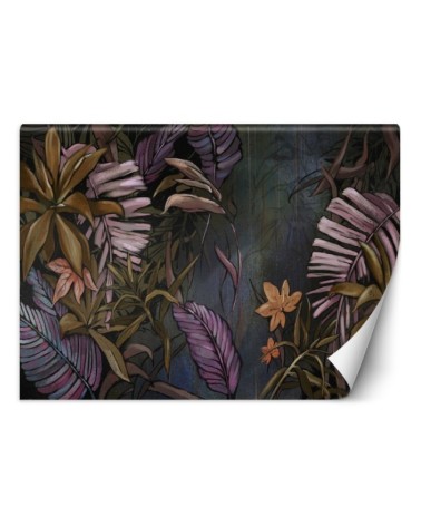 Living room wall mural - Exotic trees leaves | FEEBY