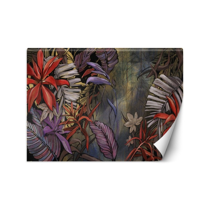 Bedroom wall mural - Exotic leaves in the jungle | FEEBY