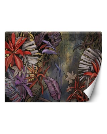 Bedroom wall mural - Exotic leaves in the jungle | FEEBY