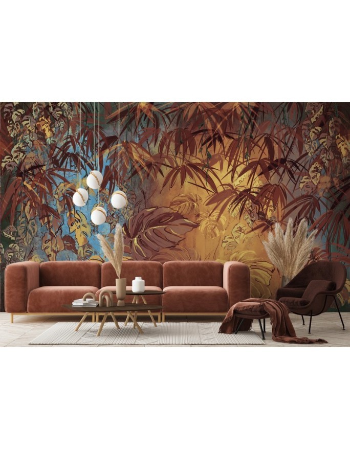 Modern wall mural - Tropical monstera leaves | FEEBY