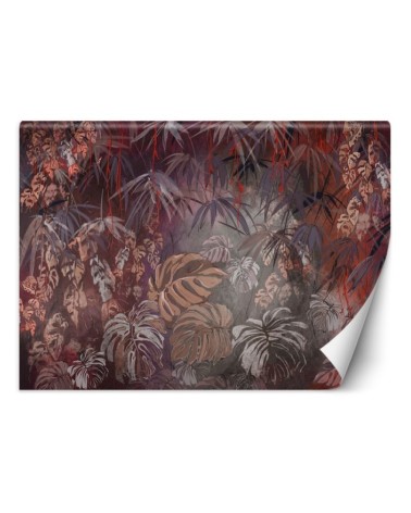 Bedroom wall mural - Tropical jungle leaves | FEEBY