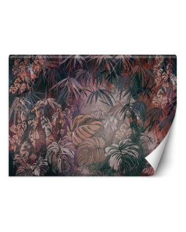 Living room wall mural - Tropical jungle leaves | FEEBY