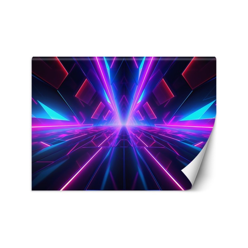 Fototapeta na ścianę - Neonowy tunel 3D | FEEBY